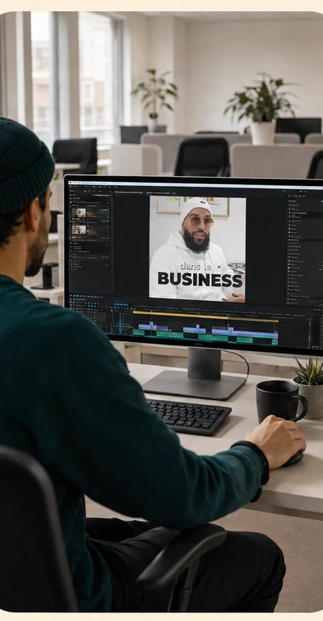Travail sur le montage d’une vidéo
