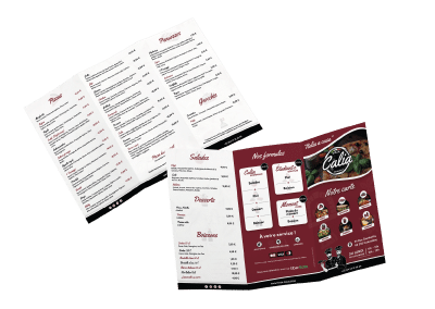 Flyer menu – Pizza Calia